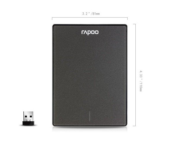 Rapoo T300P 5.8Ghz Wireless Multi-Touch Stainless Steel Rechargeable Touchpad