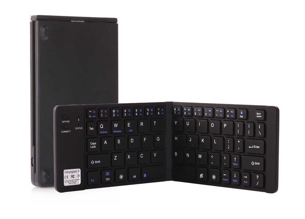 USA Broadcom 3 chip aluminum alloy wireless Bluetooth keyboard Bluetooth 3 built-in lithium battery folding keyboard