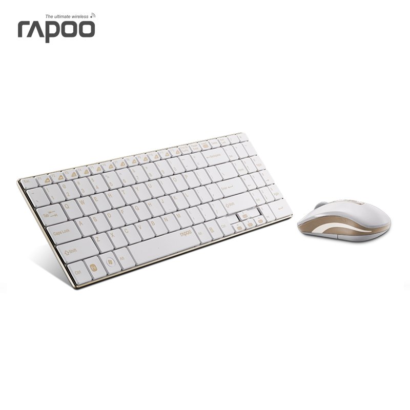 Rapoo gold series 9160 mouse and keyboard set wireless mouse and keyboard set Thin fashion champagne gold